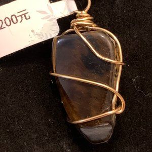 Tiger Eye #118, Polished Stone Pendant